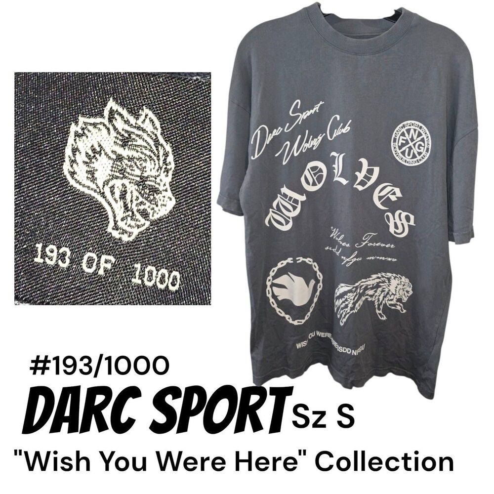 Darc Sport MD 193/1000 Wolves NFGU 2024 Wish You Were Here Gray Graphic Shirt